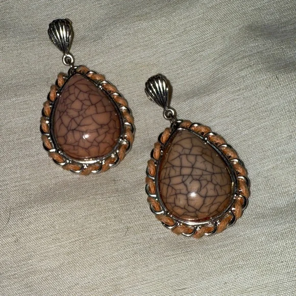 Vintage Coral Earrings - Picture 6 of 6